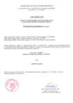 Osvědčení Ministerstva Financí České republiky