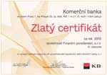 Zlatý certifikát Komerční banky